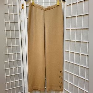 Marsil Wool Knit trouser in soft Camel, Made in Italy, sz L